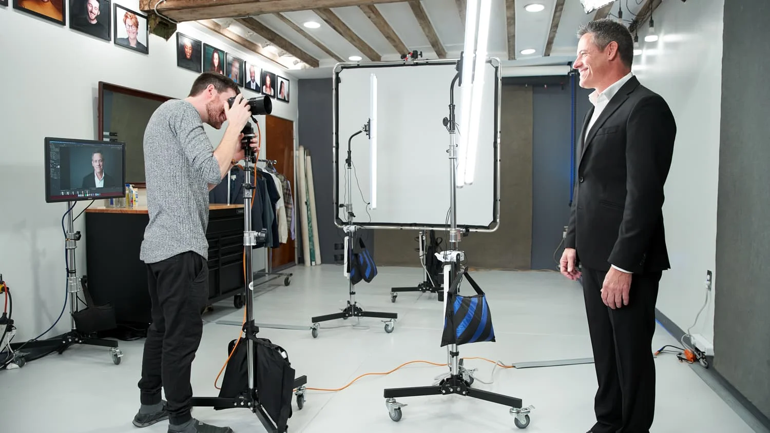 Philadelphia university faculty student headshot photography behind the scenes studio setup with professional lighting