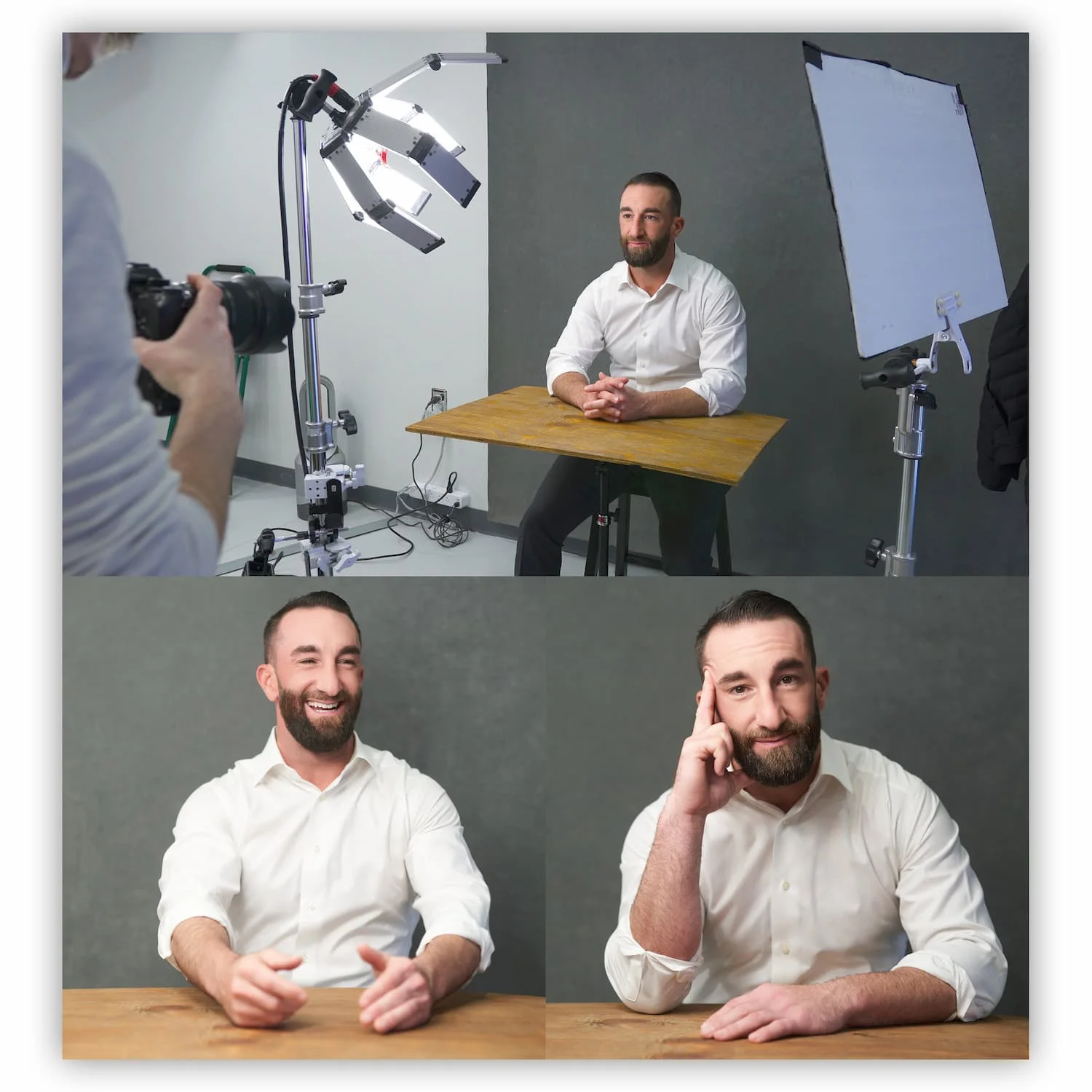 Behind the scenes of a relaxed headshot session