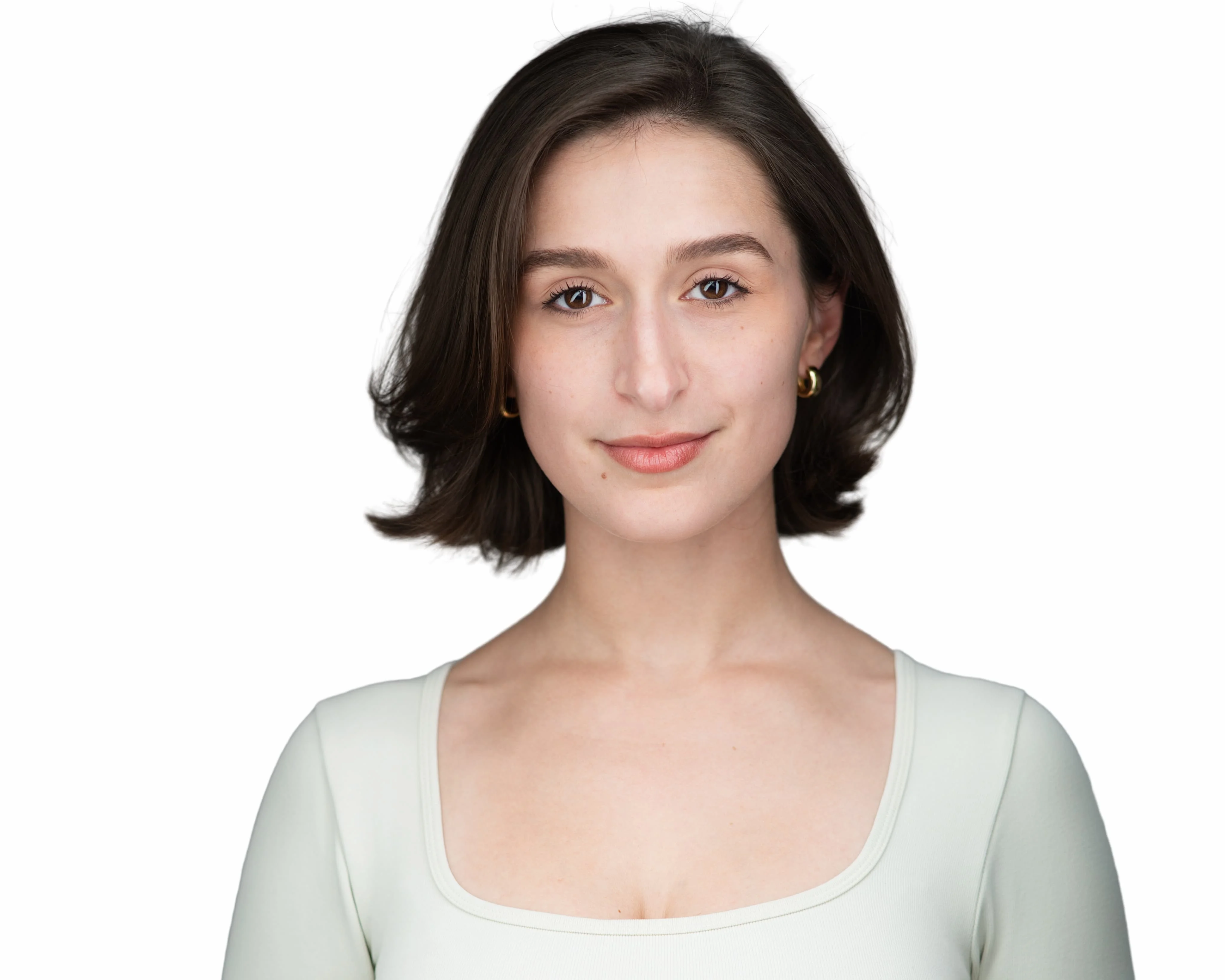 Professional headshot with white background