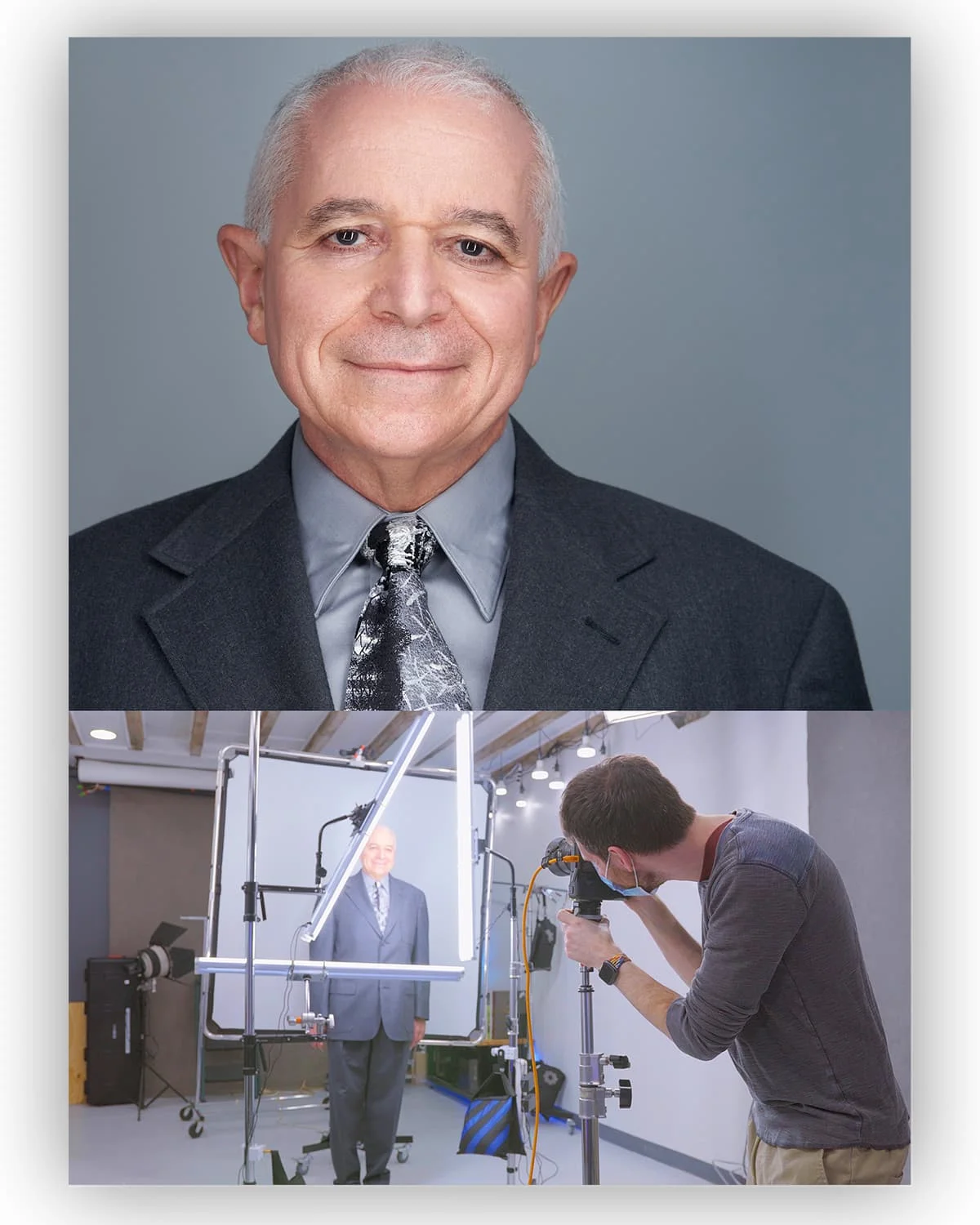Behind the scenes of a corporate headshot session