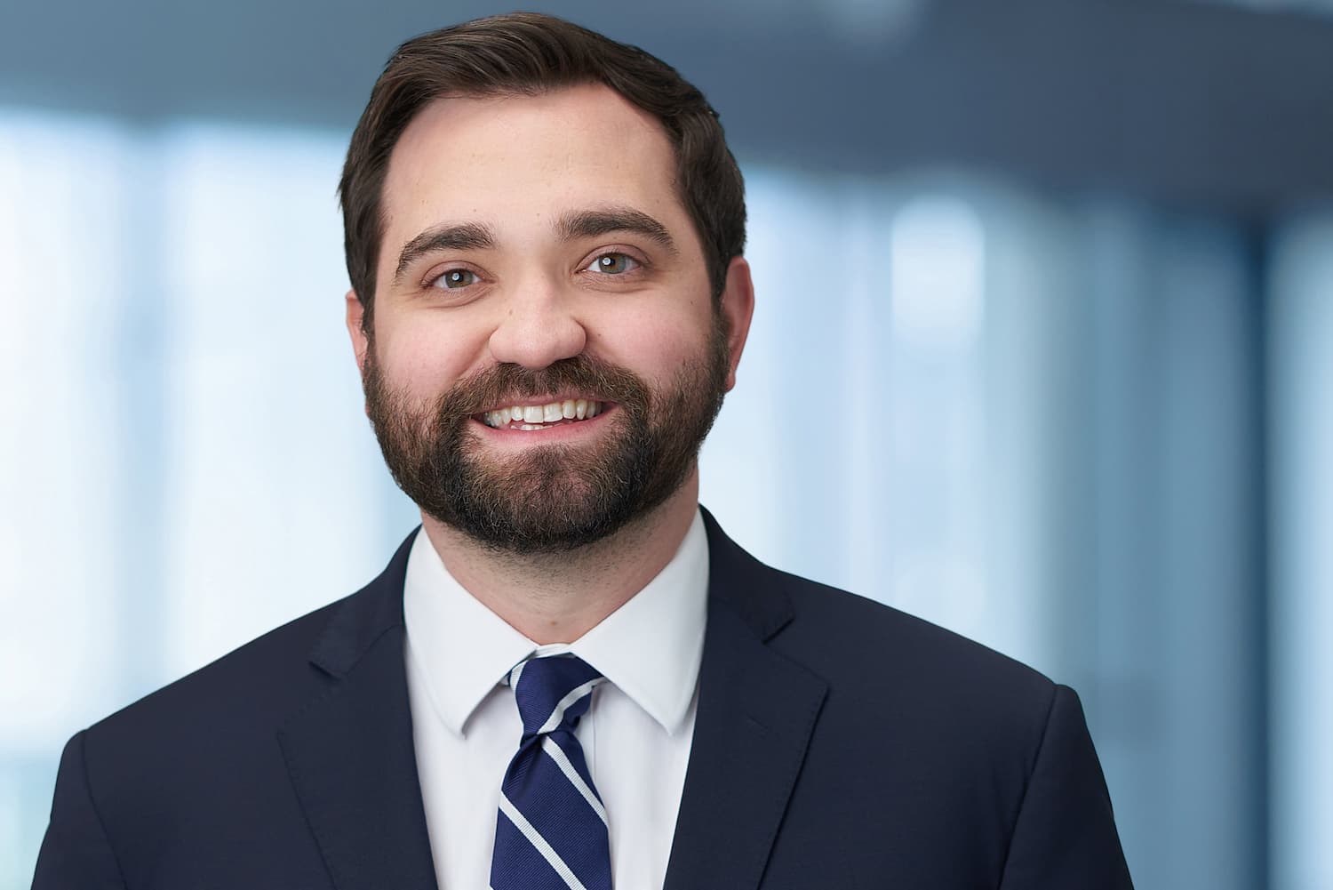 Another environmental headshot example with contextual background